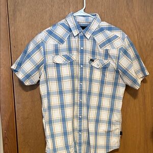 Howler Brothers Blue and Cream Checkered Shirt